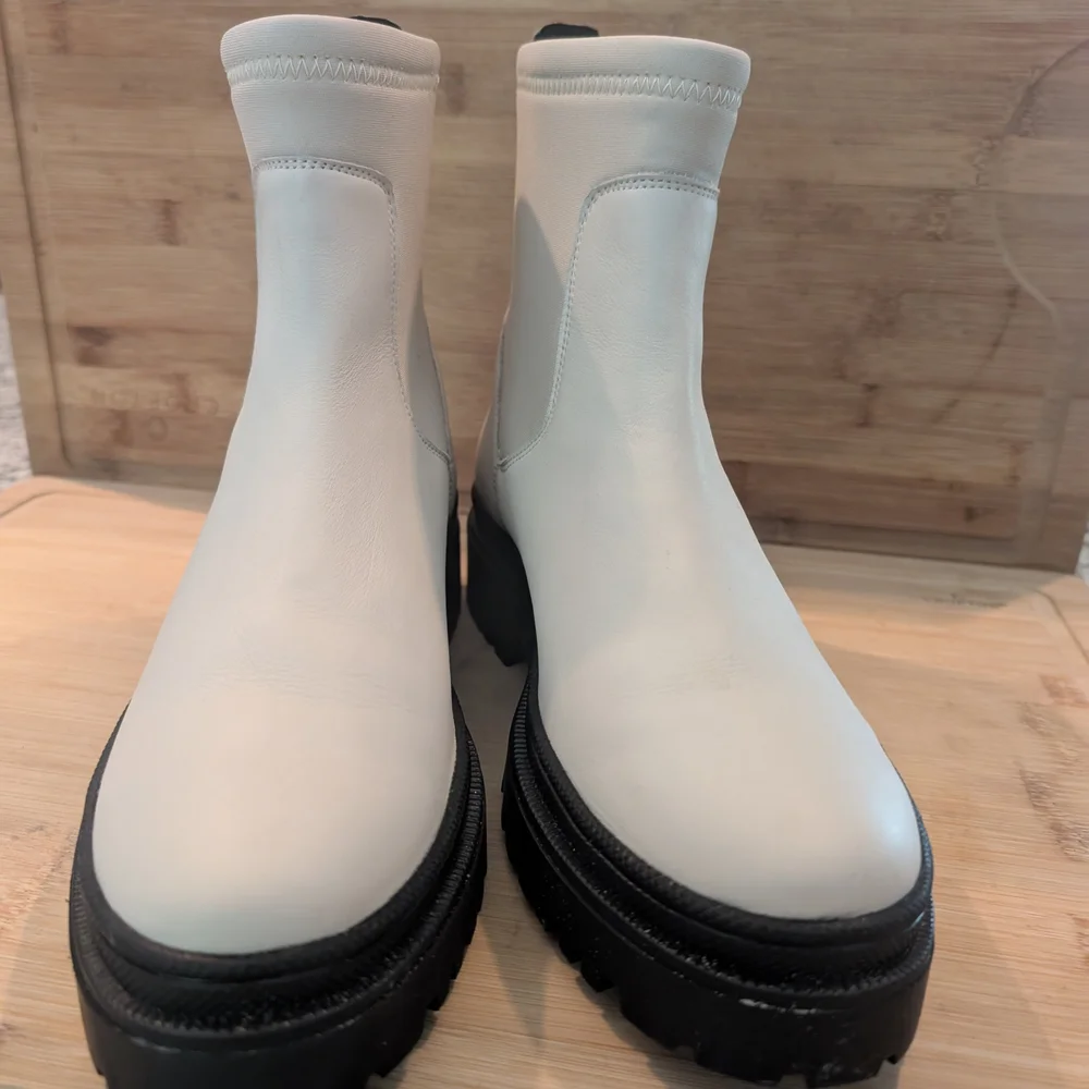 Harley-Davidson Gray Combat Moto Boots with Chunky Sole - Picture 4 of 6